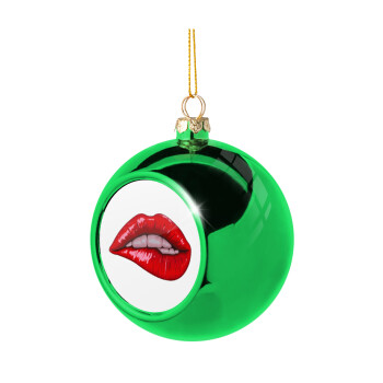 Lips, Χριστουγεννιάτικη μπάλα δένδρου Πράσινη 8cm