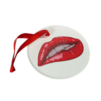 Lips, Christmas ornament glass 9cm