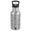 Metallic Silver with straw (500ml)