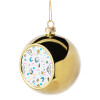 Golden Christmas tree ball ornament 8cm