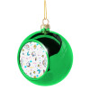 Green Christmas tree ornament ball 8cm