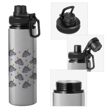 Unicorn, Metallic water bottle with safety cap, 850ml aluminum