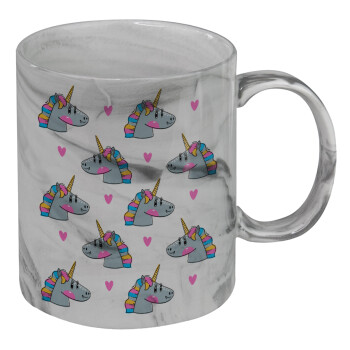 Unicorn, Mug ceramic marble style, 330ml