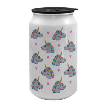 Unicorn, Κούπα ταξιδιού μεταλλική με καπάκι (tin-can) 500ml