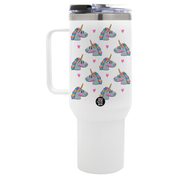 Unicorn, Mega Tumbler με καπάκι, διπλού τοιχώματος (θερμό) 1,2L