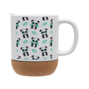 Panda, Ceramic coffee mug Cork (MAT), 330ml (1pcs)