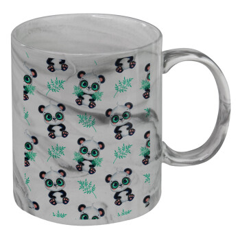 Panda, Mug ceramic marble style, 330ml