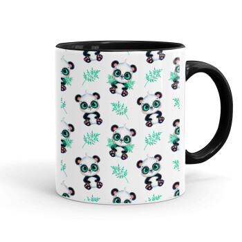 Panda, Mug colored black, ceramic, 330ml