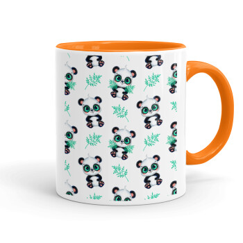 Panda, Mug colored orange, ceramic, 330ml
