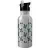 Metallic Silver with straw (600ml)