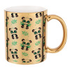 Mug ceramic, gold mirror, 330ml