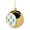 Golden Christmas tree ball ornament 8cm