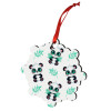 Christmas ornament snowflake wooden 7.5cm