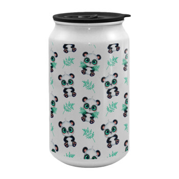 Panda, Κούπα ταξιδιού μεταλλική με καπάκι (tin-can) 500ml