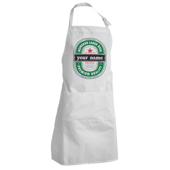 Heineken with name, Adult Chef Apron (with sliders and 2 pockets)