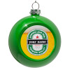 Green Christmas tree ornament bauble 8cm