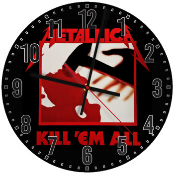 Metallica Kill' em all, Ρολόι τοίχου ξύλινο (30cm)