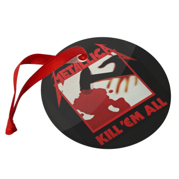 Metallica Kill' em all, Christmas ornament glass 9cm