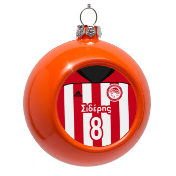 Ολυμπιακός εμφάνιση, Orange Christmas tree ornament bauble 8cm