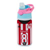 Children's hot water bottle, stainless steel, with safety straw, Pink/BlueCiel (360ml) BPA FREE