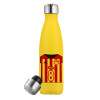 Yellow Stainless Steel Metallic Thermos, double-walled, 500ml