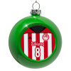 Green Christmas tree ornament bauble 8cm