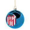 Blue Christmas tree ball ornament 8cm