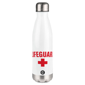 Lifeguard, Metal mug thermos White (Stainless steel), double wall, 500ml