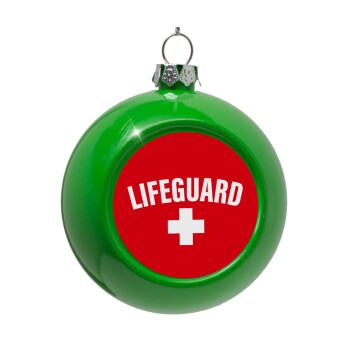 Lifeguard, Green Christmas tree ornament bauble 8cm