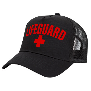 Lifeguard, Καπέλο Trucker με Δίχτυ, Μαύρο, (ΒΑΜΒΑΚΕΡΟ, ΠΑΙΔΙΚΟ, UNISEX, ONE SIZE)