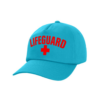Lifeguard, Καπέλο παιδικό Baseball, 100% Βαμβακερό Twill, Γαλάζιο (ΒΑΜΒΑΚΕΡΟ, ΠΑΙΔΙΚΟ, UNISEX, ONE SIZE)