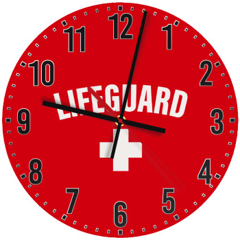 Lifeguard, Ρολόι τοίχου ξύλινο (30cm)