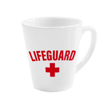 Lifeguard, Κούπα κωνική Latte Λευκή, κεραμική, 300ml