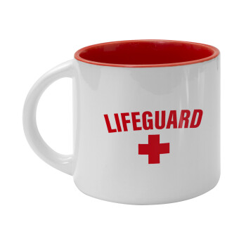 Lifeguard, Κούπα κεραμική 400ml Λευκή/Κόκκινη