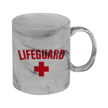 Lifeguard, Mug ceramic marble style, 330ml