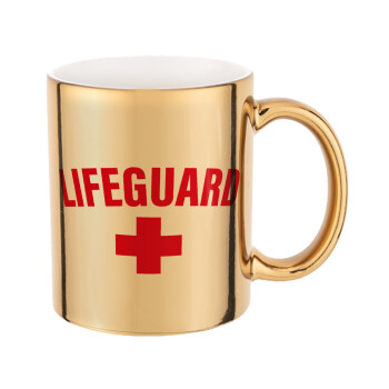 Lifeguard, Κούπα κεραμική, χρυσή καθρέπτης, 330ml