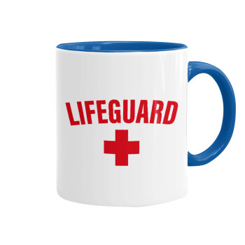 Lifeguard, Κούπα χρωματιστή μπλε, κεραμική, 330ml