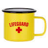 Metallic enamel MATT Yellow cup 360ml