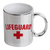 Mug ceramic, silver mirror, 330ml