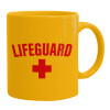 Ceramic coffee mug yellow