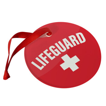 Lifeguard, Christmas ornament glass 9cm