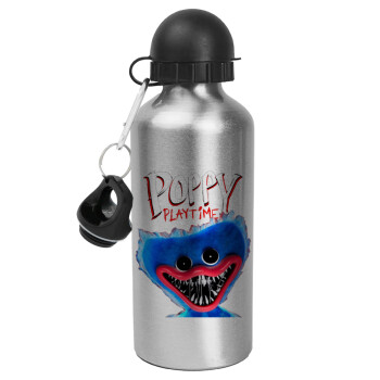 Poppy Playtime Huggy wuggy, Metallic water jug, Silver, aluminum 500ml