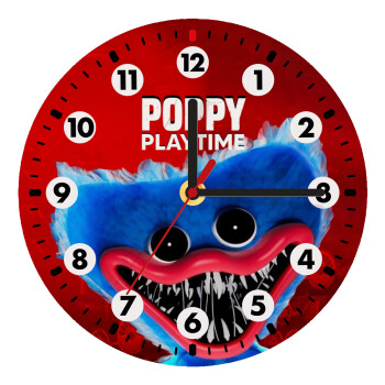 Poppy Playtime Huggy wuggy, Ρολόι τοίχου ξύλινο (20cm)