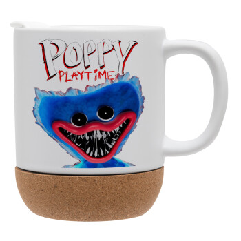 Poppy Playtime Huggy wuggy, Ceramic coffee mug Cork (MAT), 330ml (1pcs)