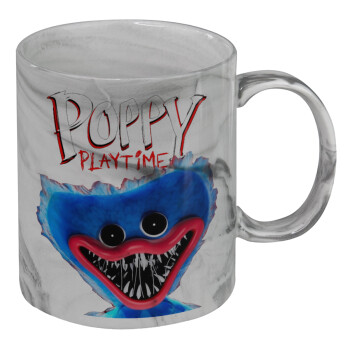 Poppy Playtime Huggy wuggy, Mug ceramic marble style, 330ml