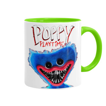 Poppy Playtime Huggy wuggy, Mug colored light green, ceramic, 330ml