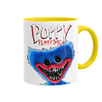 Poppy Playtime Huggy wuggy, Mug colored yellow, ceramic, 330ml
