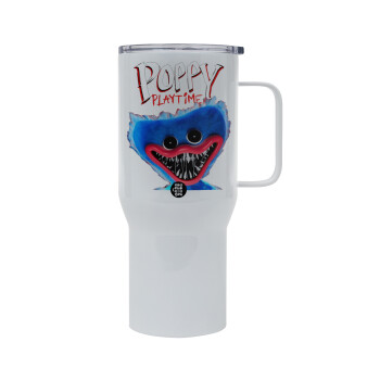 Poppy Playtime Huggy wuggy, Tumbler με καπάκι, διπλού τοιχώματος (θερμό) 750L