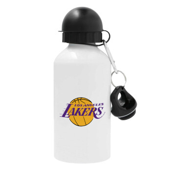 Lakers, Metal water bottle, White, aluminum 500ml