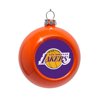 Lakers, Orange Christmas tree ornament bauble 8cm